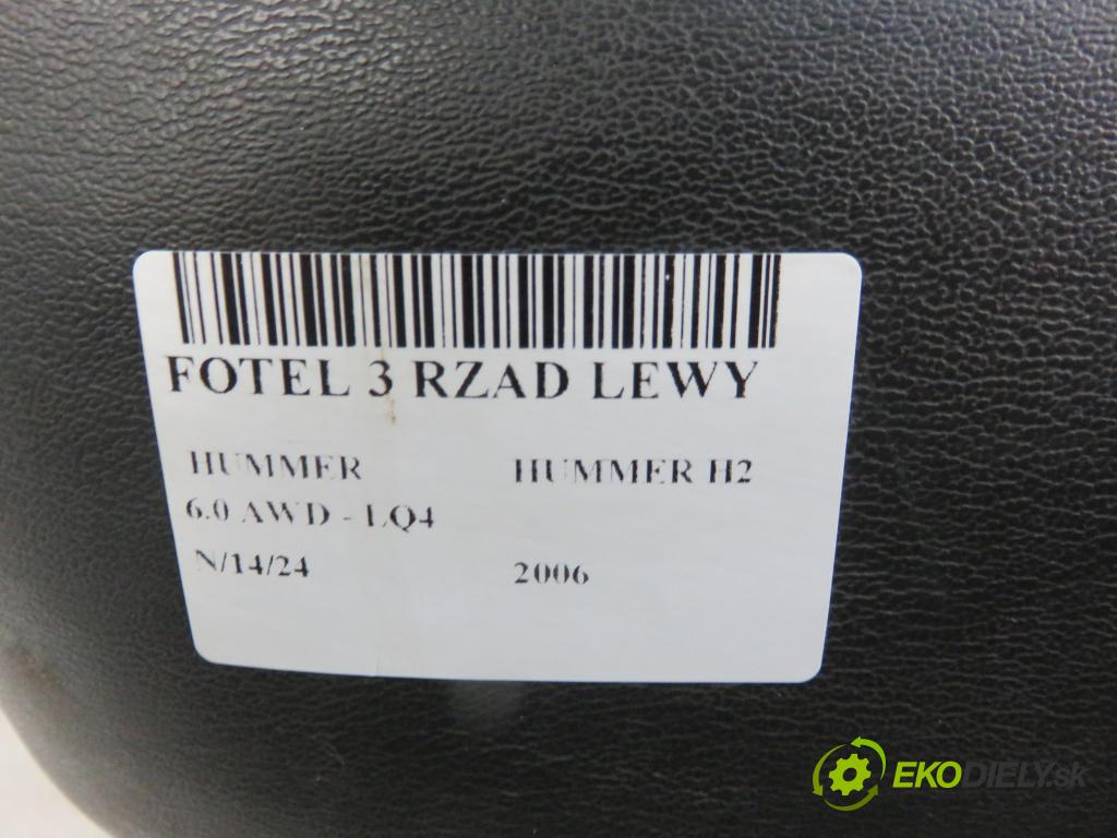 HUMMER HUMMER H2 SUV 2006 249,00 6.0 AWD - LQ4 5967,00 Sedadlo 2 rad ľavy