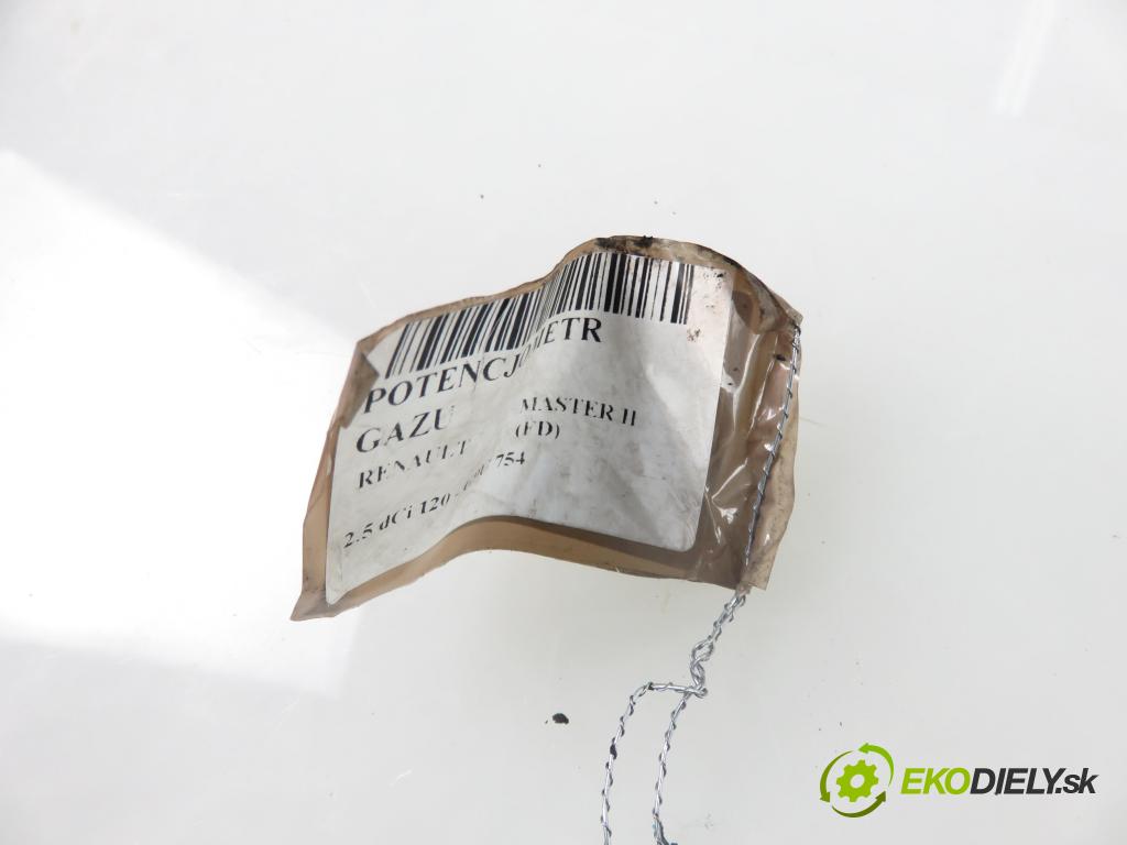 RENAULT MASTER II Skrzynia (FD) FURGON 2005 0,00 2.5 dCi 120 - G9U 754 2464,00 Potenciometer plynového pedálu 7700314525 ; 6PV00811904 (Pedále)