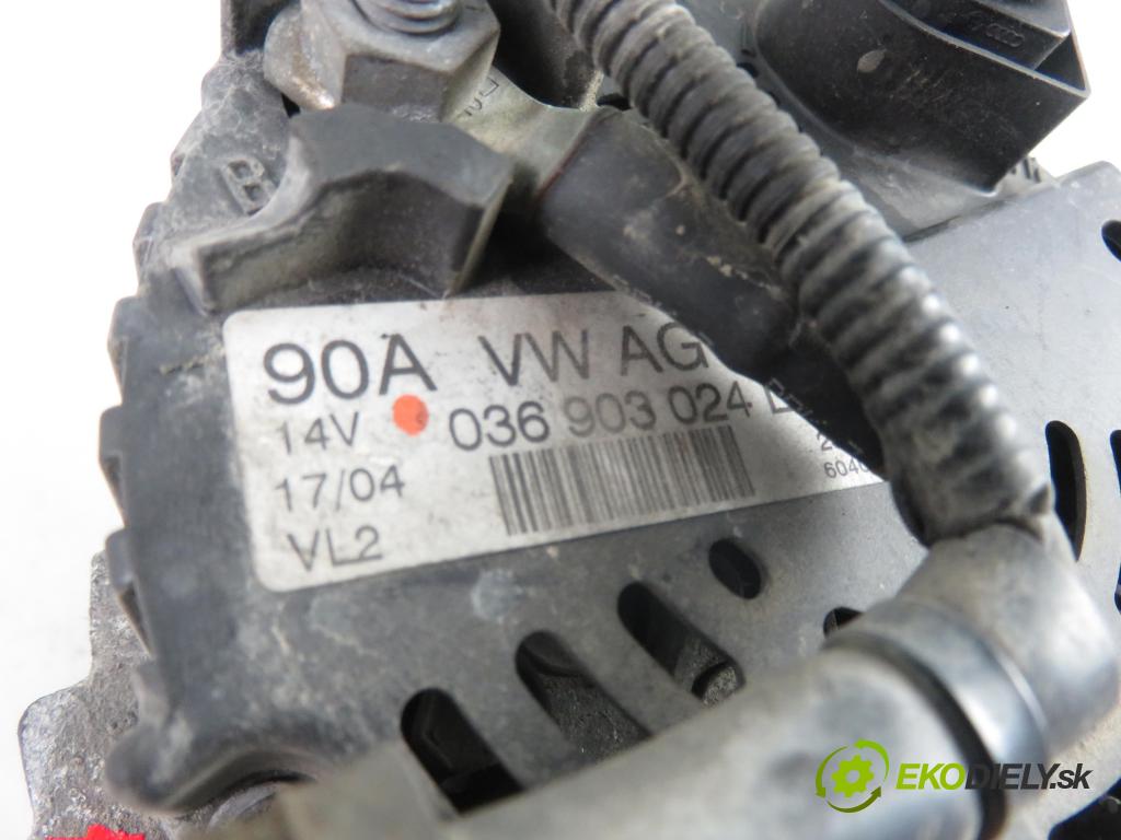 VW GOLF V (1K1) HB 2004 55,00 1.4 16V - BCA 1390,00 Alternátor 036903024L (Alternátory)