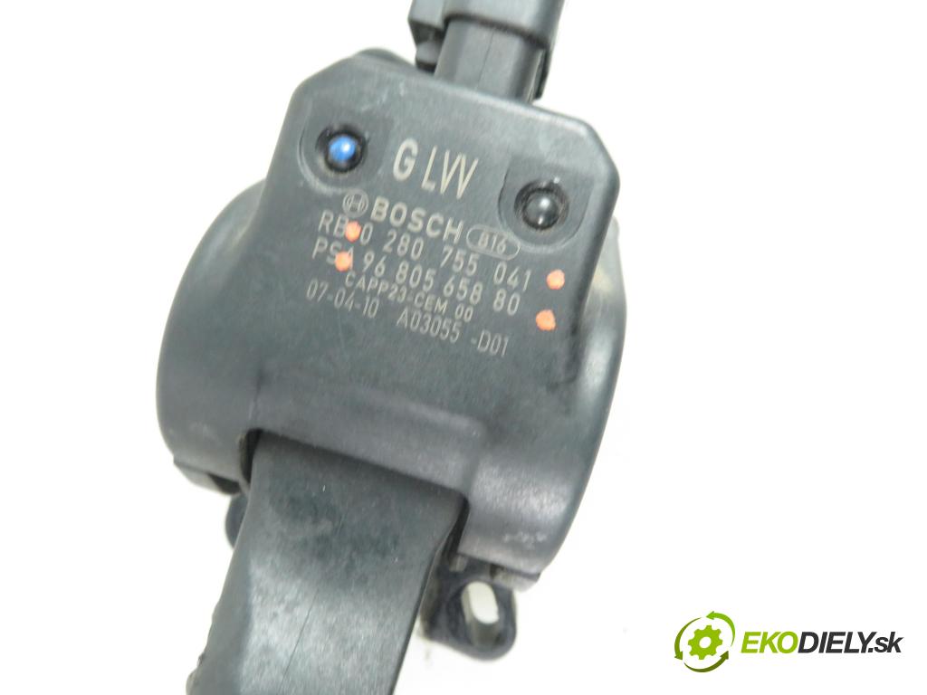 CITROEN C4 I (LC_) HB 2007 66,00 1.6 HDi - 9HX (DV6ATED4) 1560,00 Potenciometer plynového pedálu 0280755041 ; 9680565880 (Pedále)