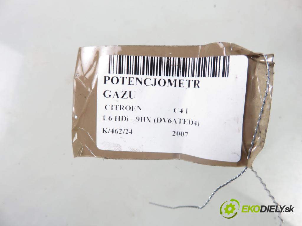 CITROEN C4 I (LC_) HB 2007 66,00 1.6 HDi - 9HX (DV6ATED4) 1560,00 Potenciometer plynového pedálu 0280755041 ; 9680565880 (Pedále)