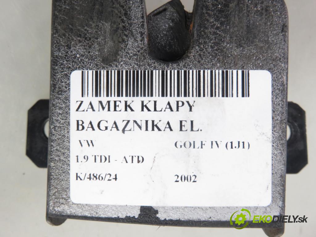 VW GOLF IV (1J1) HB 2002 74,00 1.9 TDI PD 101 - ATD 1896,00 zámok dveří kufr MAN: 1J6827505B