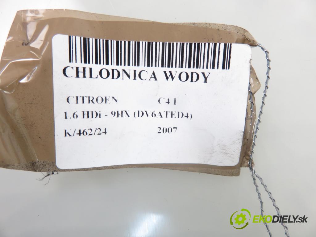 CITROEN C4 I (LC_) HB 2007 66,00 1.6 HDi - 9HX (DV6ATED4) 1560,00 chladič vody 9645586780
