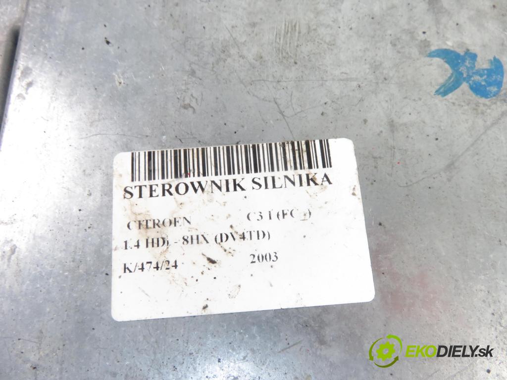 CITROEN C3 I (FC_) HB 2003 50,00 1.4 HDi 8V - 8HX 1398,00 Riadiaca jednotka Motor SW9647202380 ; HW9643455080 ; 5WS40021FT