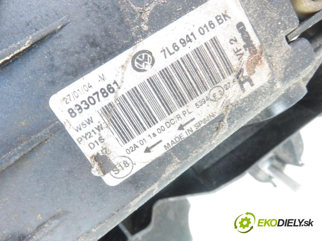VW TOUAREG (7LA, 7L6, 7L7) SUV 2003 230,00 5.0 V10 TDI PD 313 - AYH 4921,00 Svetlo PP 7L6941016BK