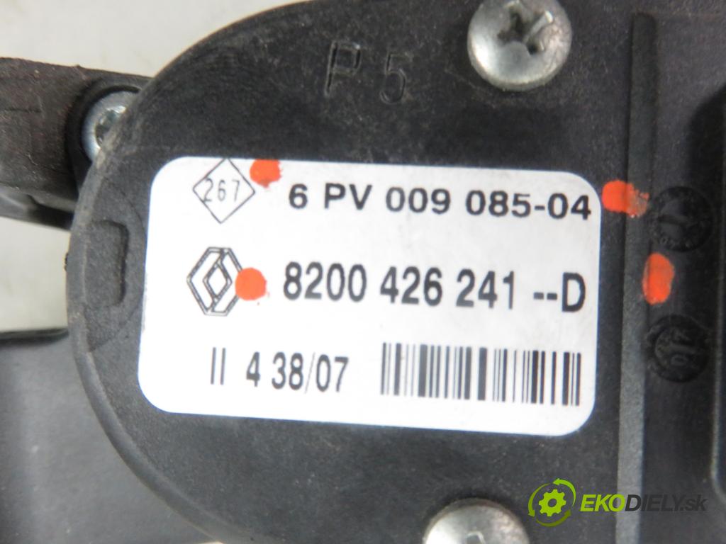 RENAULT TWINGO II (CN0_) HB 2008 47,00 1.5 dCi (CN0E) - K9K 740 1461,00 Potenciometer plynového pedálu 8200426241D ; 6PV00908504 (Pedále)
