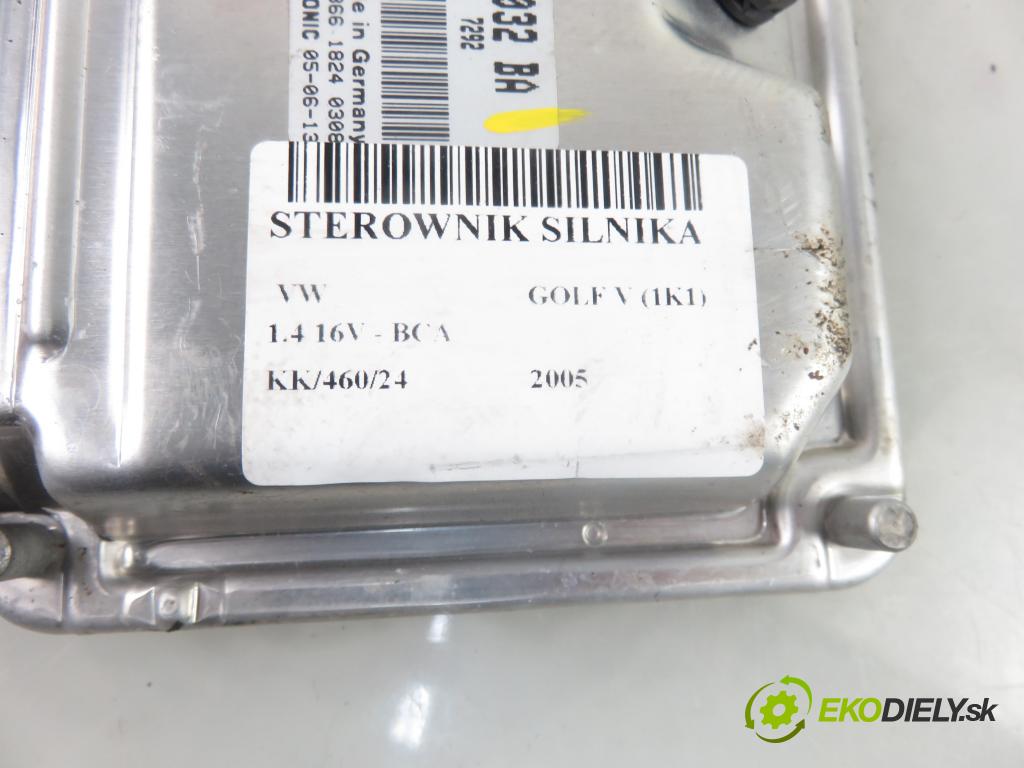VW GOLF V (1K1) HB 2005 55,00 1.4 16V - BCA 1390,00 Riadiaca jednotka Motor 036906032BA ; 0261201144