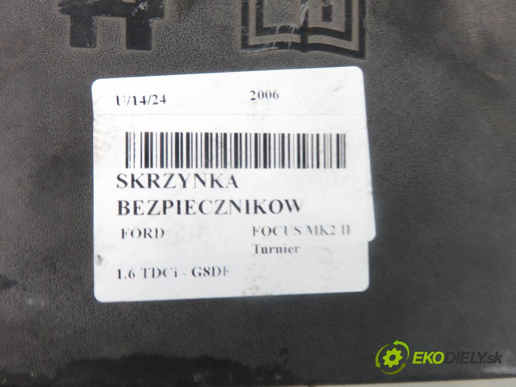 FORD FOCUS II Turnier (DA_, FFS, DS) KOMBI 2006 80,00 1.6 TDCi 109 - G8DE 1560,00 Skrinka POJISTKY: 6M5T14K733DKA