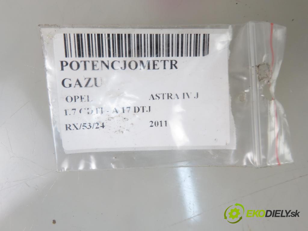 OPEL ASTRA J HB 2011 81,00 1.7 CDTI - A 17 DTJ 1686,00 Potenciometer plynového pedálu 13252702EA (Pedále)
