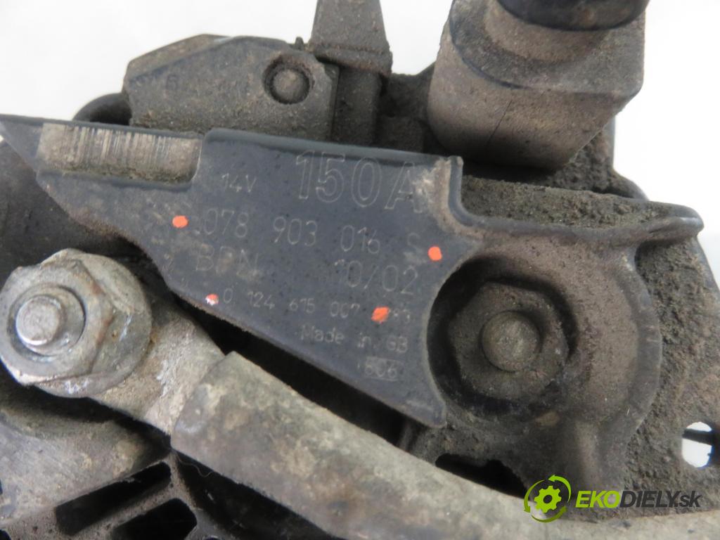 AUDI A4 (8E2, B6) SEDAN 2003 162,00 3.0 quattro - ASN 2976,00 Alternátor 078903016S ; 0124615007 (Alternátory)