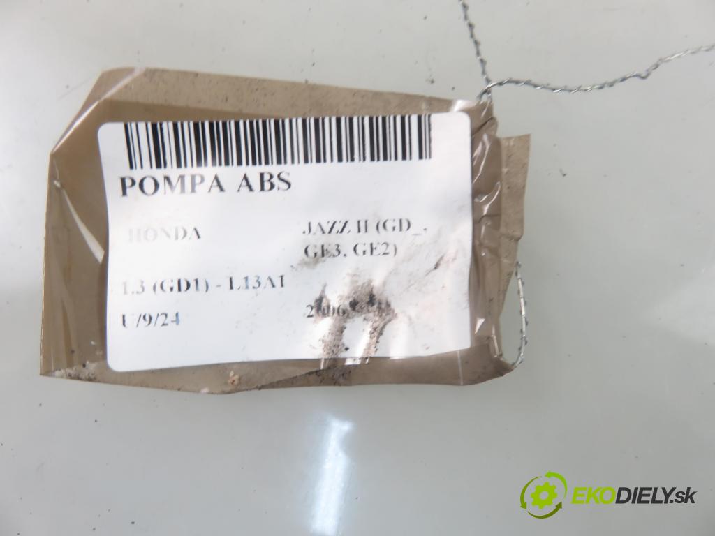 HONDA JAZZ II (GD_, GE3, GE2) HB 2002 61,00 1.3 (GD1) - L13A1 1339,00 Pumpa ABS SAAG0 (Pumpy ABS)