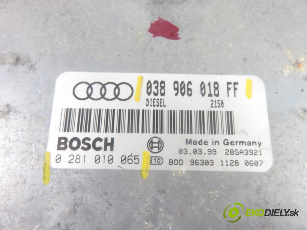 AUDI A4 (8D2, B5) SEDAN 1999 66,00 1.9 TDI - AHU 1896,00 Riadiaca jednotka Motor 038906018FF ; 0281010065