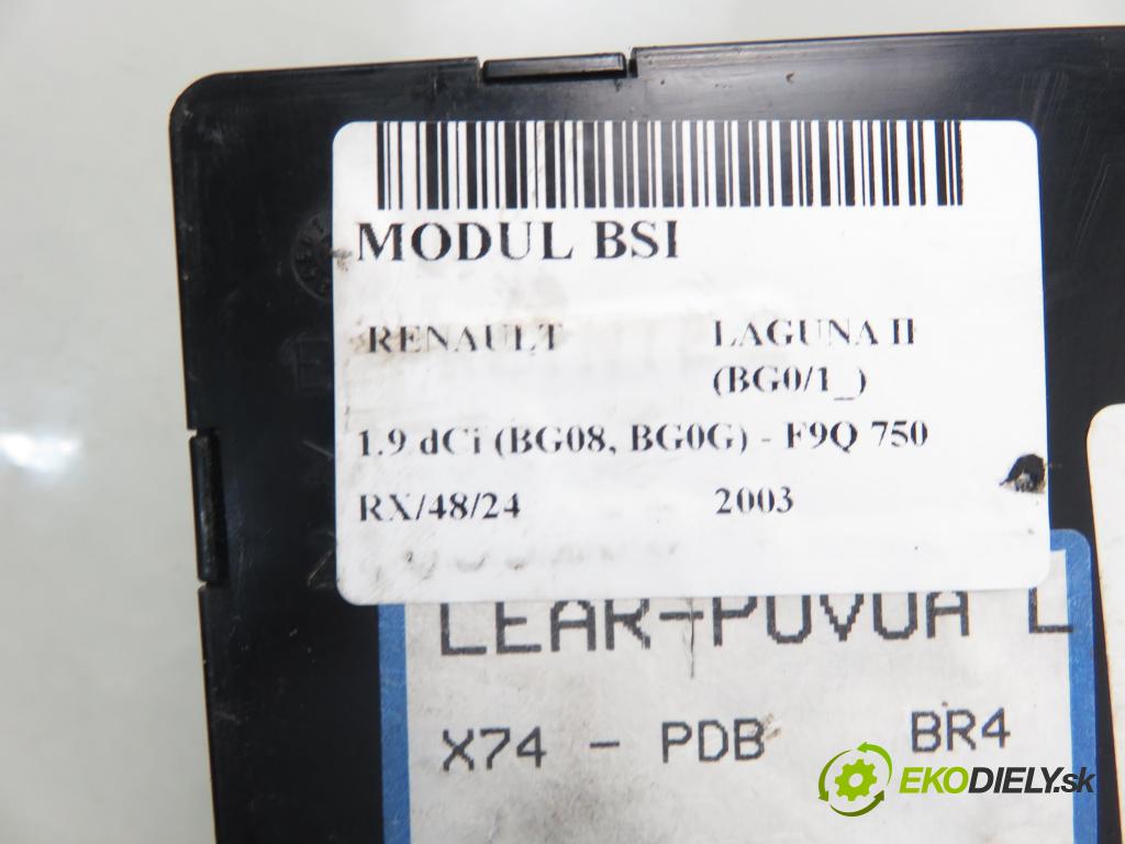RENAULT LAGUNA II (BG0/1_) LIFTBACK 2003 88,00 1.9 dCi 120 - F9Q 750 1870,00 MODUL BSI 8200228551