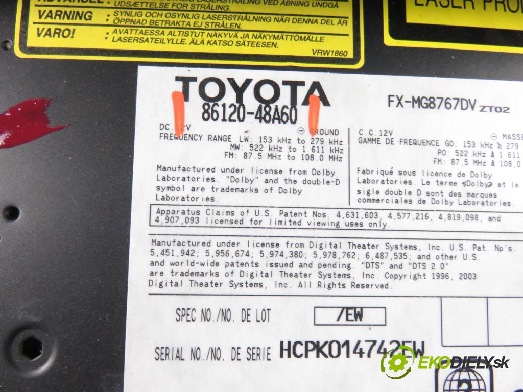 LEXUS RX (_U3_) SUV 2008 155,00 3.3 400h AWD 211/272- 3MZ-FE 3311,00 RADIO CD Modul 8612048A60