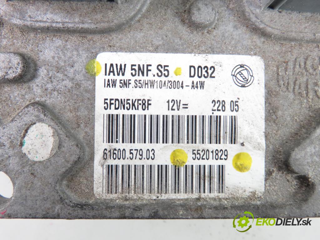 FIAT STILO (192_) HB 2002 76,00 1.6 16V 103 - 182 B6.000 1596,00 Riadiaca jednotka Motor IAW5NFS5 ; 55201829