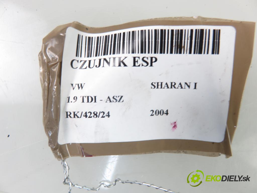 VW SHARAN (7M8, 7M9, 7M6) MINIVAN 2004 96,00 1.9 TDI PD 130 - ASZ 1896,00 Snímač ESP 7E0907655A ; 7M3907637B ; 10098503024
