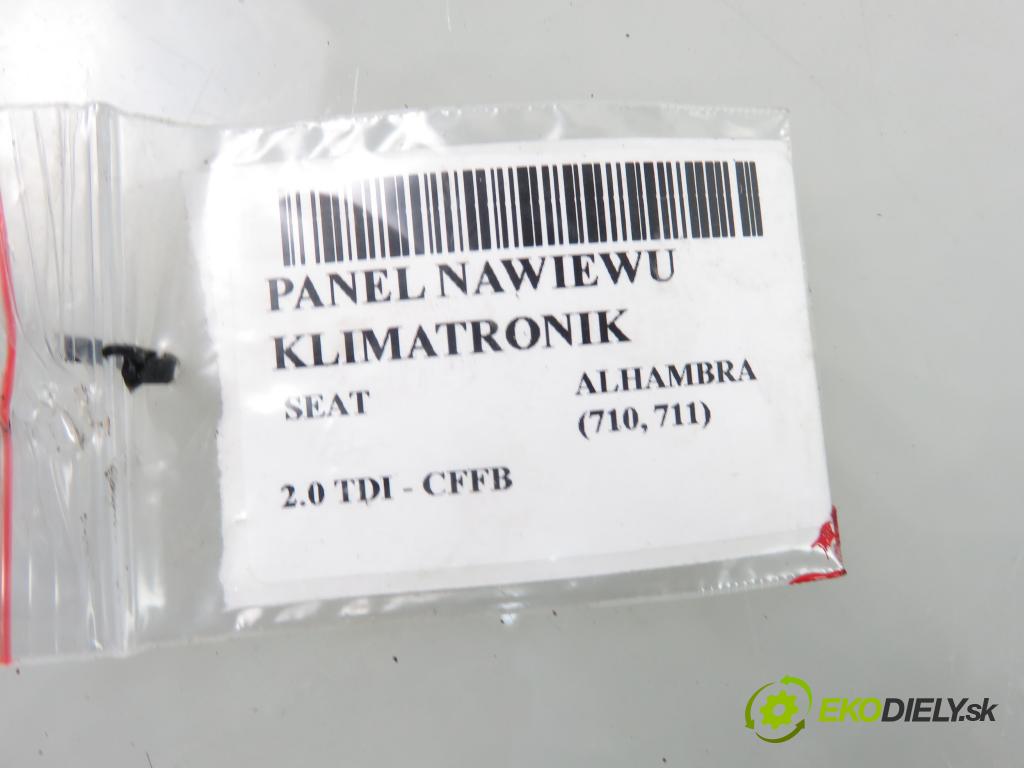 SEAT ALHAMBRA (710, 711) MINIVAN 2011 103,00 2.0 TDI - CFFB 1968,00 Panel kúrenia KLIMATRONIK 5K0907044F