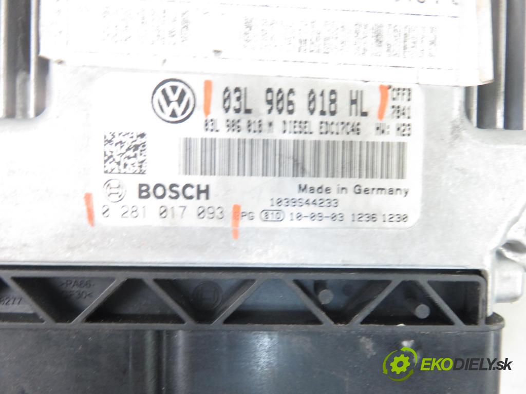 SEAT ALHAMBRA (710, 711) MINIVAN 2011 103,00 2.0 TDI - CFFB 1968,00 Riadiaca jednotka Motor 03L906018HL ; 0281017093