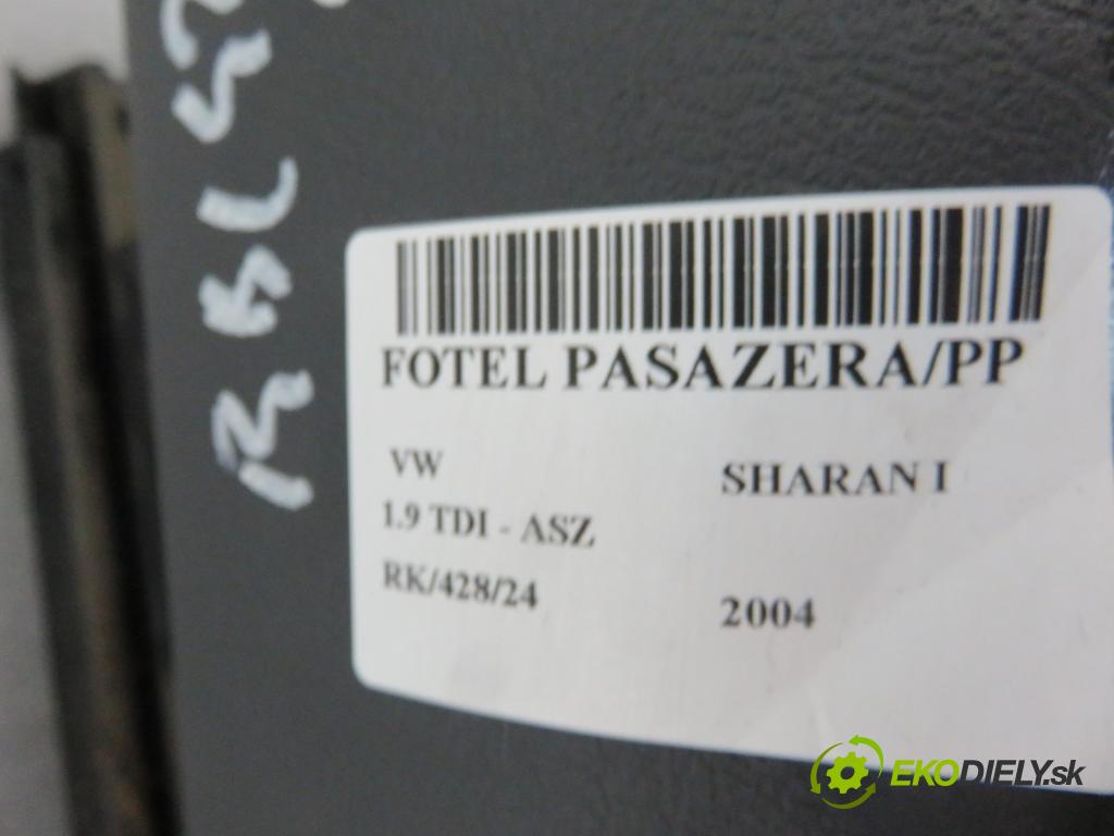 VW SHARAN (7M8, 7M9, 7M6) MINIVAN 2004 96,00 1.9 TDI PD 130 - ASZ 1896,00 Sedadlo CESTUJÚCI/PP