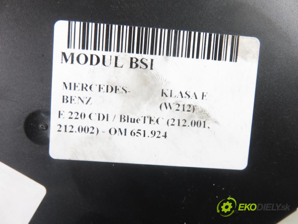 MERCEDES-BENZ KLASA E (W212) SEDAN 2009 125,00 E 220 CDI 170 BlueTEC - OM 651.924 2143,00 MODUL BSI 5DK00962056