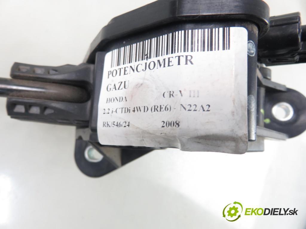 HONDA CR-V III (RE_) SUV 2008 103,00 2.2 i-CTDi 4WD (RE6) - N22A2 2204,00 Potenciometer plynového pedálu JM14A (Pedále)
