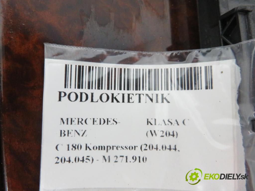 MERCEDES-BENZ KLASA C (W204) SEDAN 2008 115,00 C 180 Kompressor BlueEFFICIENCY 156 - M 271.910 1597,00 Lakťová opierka A2046800150