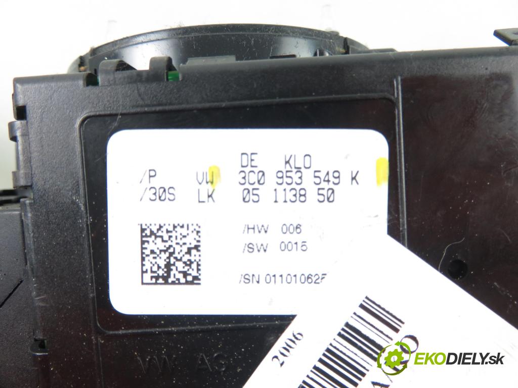 VW PASSAT B6 (3C2) SEDAN 2006 103,00 2.0 TDI - BMP 1968,00 páčka/prepínač 3C0959653B ; 3C5953513D ; 3C0953549K