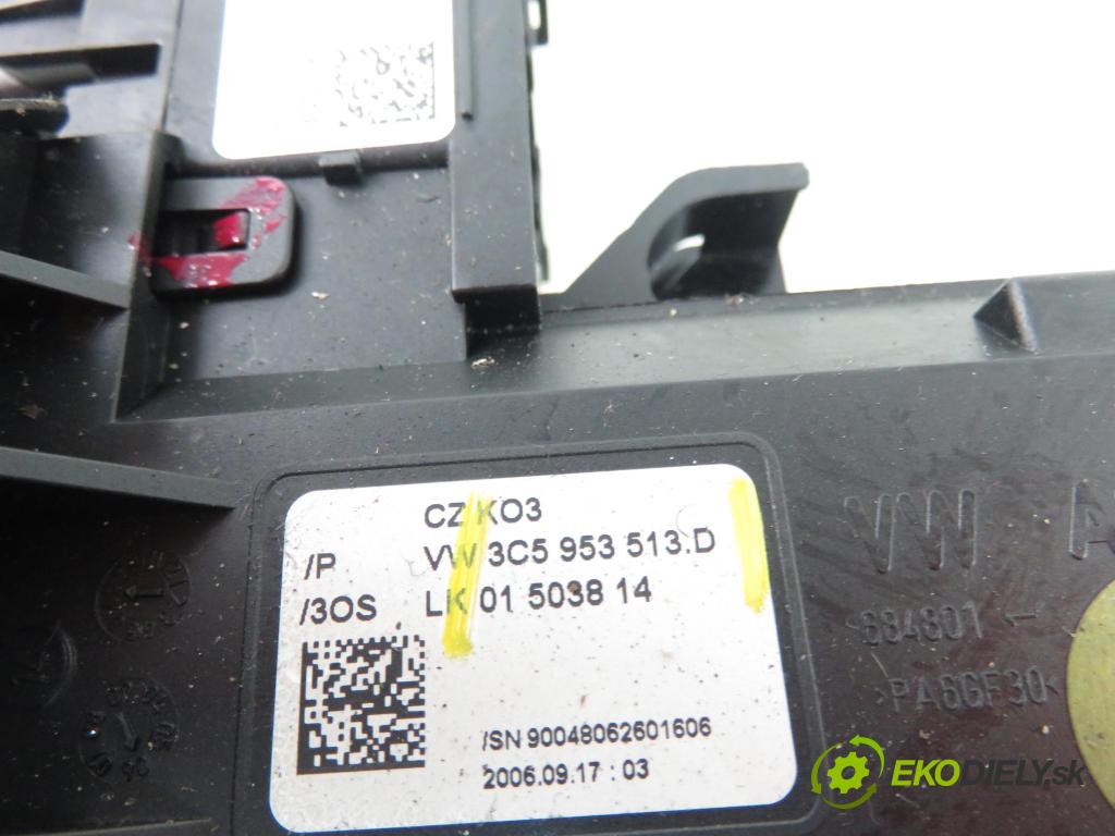 VW PASSAT B6 (3C2) SEDAN 2006 103,00 2.0 TDI - BMP 1968,00 páčka/prepínač 3C0959653B ; 3C5953513D ; 3C0953549K
