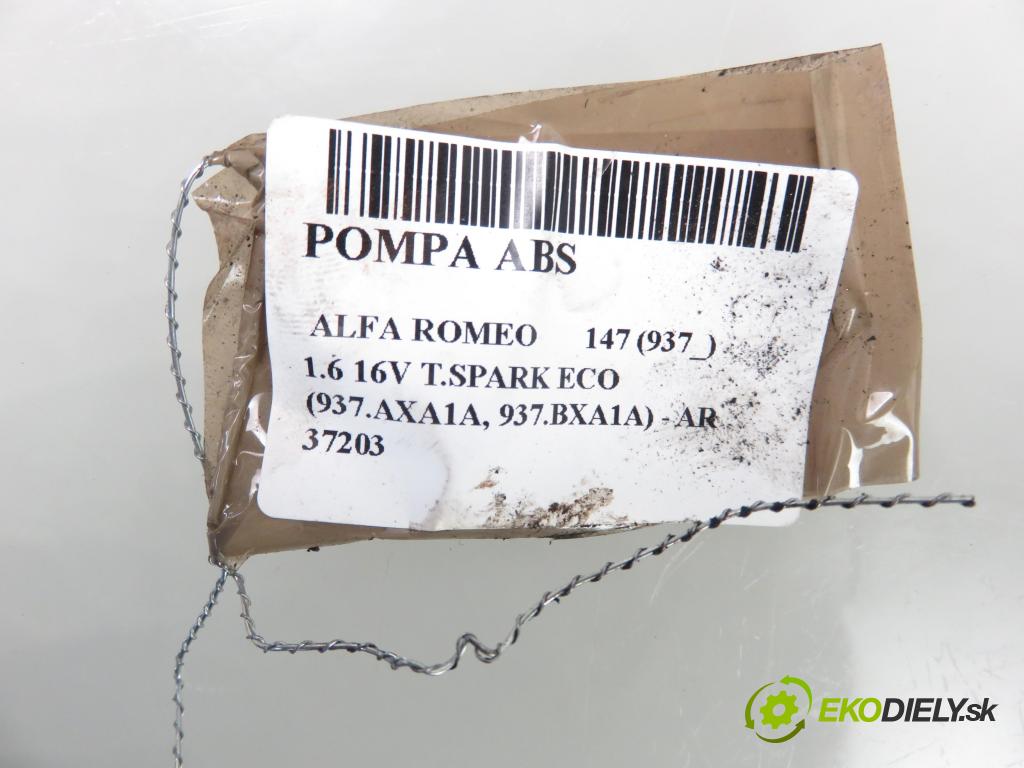 ALFA ROMEO 147 (937_) HB 2003 77,00 1.6 16V T.SPARK ECO 105 - AR 37203 1598,00 Pumpa ABS 0265800013 (Pumpy ABS)