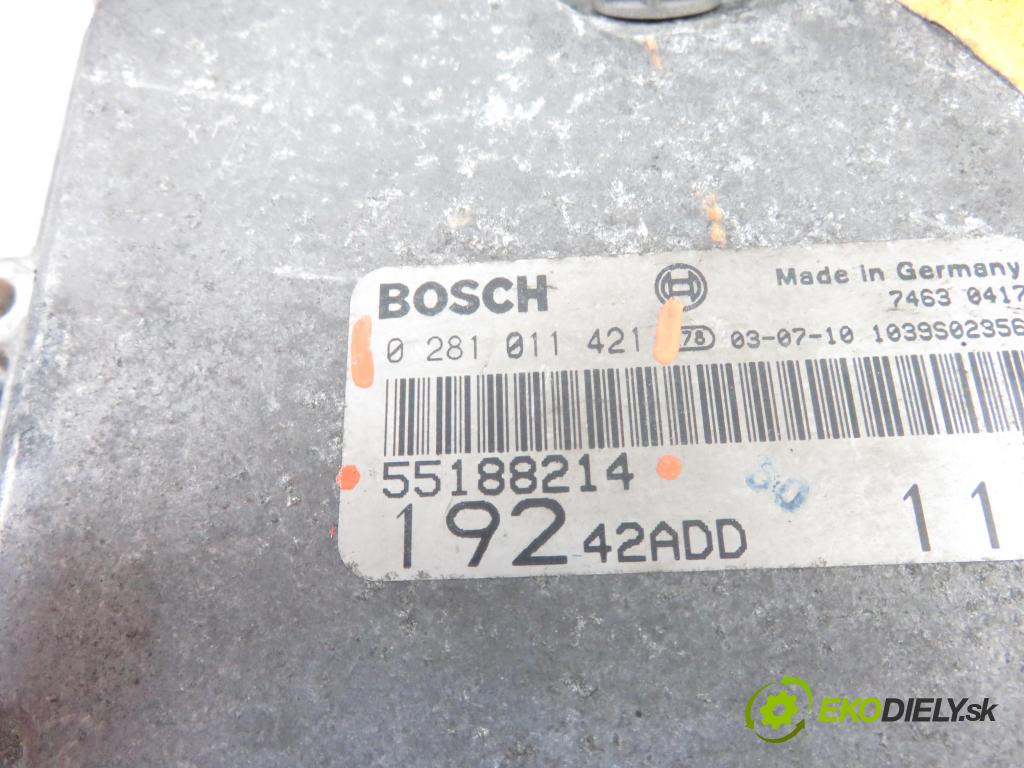 FIAT STILO Multi Wagon (192_) KOMBI 2003 85,00 1.9 JTD - 192 A1.000 1910,00 Riadiaca jednotka Motor 0281011421 ; 55188214