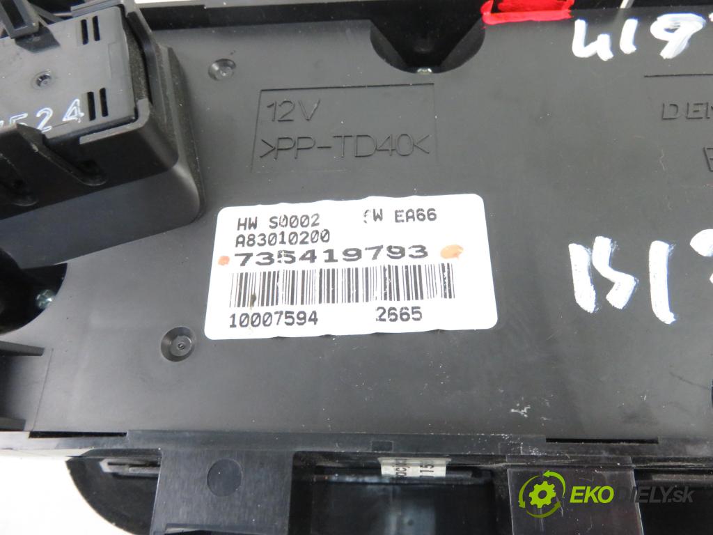 FIAT GRANDE PUNTO (199_) HB 2006 66,00 1.3 D Multijet 90 - 199 A3.000 1248,00 Panel kúrenia KLIMATRONIK 735419793
