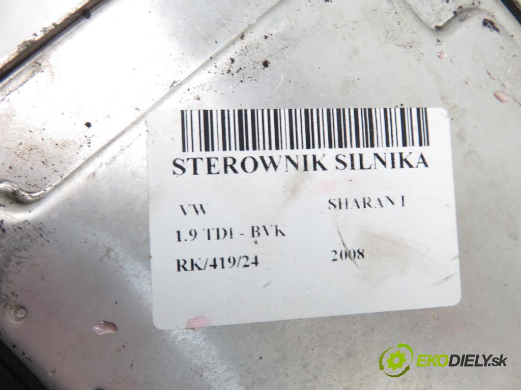 VW SHARAN (7M8, 7M9, 7M6) MINIVAN 2008 85,00 1.9 TDI - BVK 1896,00 Riadiaca jednotka Motor 038906019PA ; 0281012932