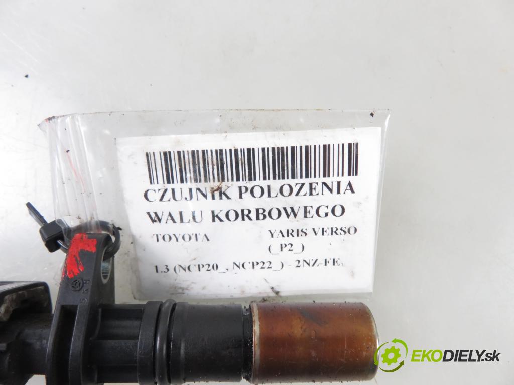 TOYOTA YARIS VERSO (_P2_) MINIVAN 2004 63,00 1.3 VVT-i 86KM- 2NZ-FE 1299,00 snímač polohy Vačkového hřídele / kliky klikového 9091905045