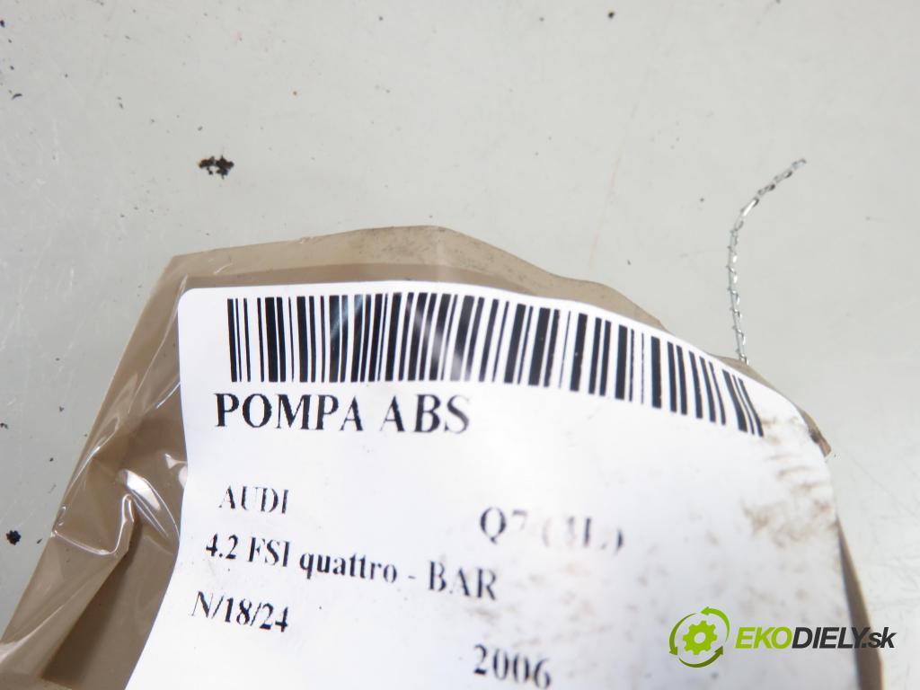 AUDI q7 SUV 2006 257,00 4.2 FSI 350 quattro - BAR 4163,00 Pumpa ABS 4L0614517E ; 10092603053 ; 4L0614517E (Pumpy ABS)