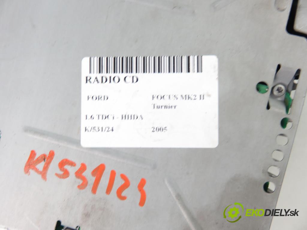 FORD FOCUS II Turnier (DA_, FFS, DS) KOMBI 2005 66,00 1.6 TDCI 90 1560,00 RADIO CD 4M5T18C815AE