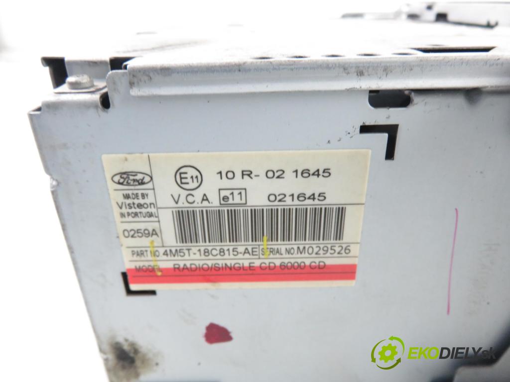 FORD FOCUS II Turnier (DA_, FFS, DS) KOMBI 2005 66,00 1.6 TDCI 90 1560,00 RADIO CD 4M5T18C815AE