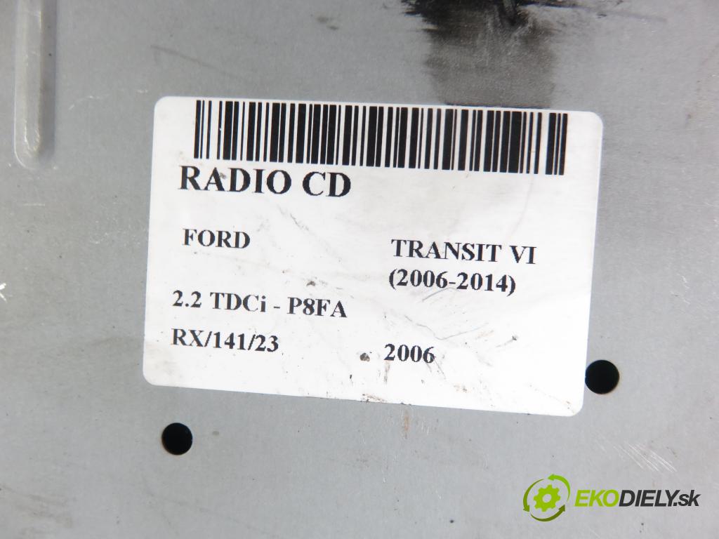 FORD TRANSIT TOURNEO Autobus BUS 2006 63,00 2.2 TDCi - P8FA 2198,00 RADIO 6C1T18C838AH