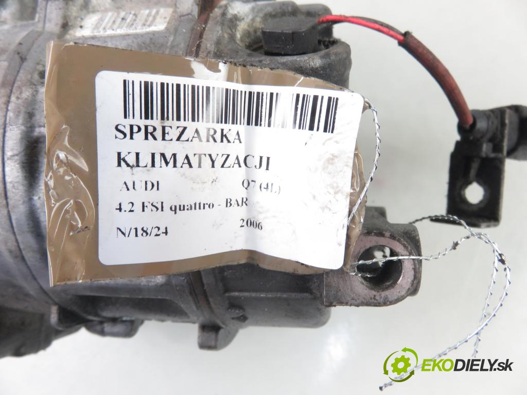 AUDI q7 SUV 2006 257,00 4.2 FSI 350 quattro - BAR 4163,00 KOMPRESOR: klimatizace 4E0260805Q ; 4471903322 (Kompresory)