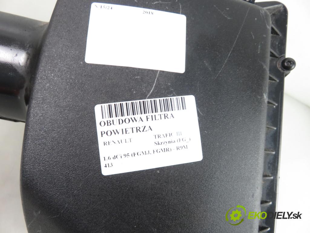 RENAULT TRAFIC III Skrzynia (FG_) FURGON 2018 70,00 1.6 dCi 95 (FGMJ, FGMR) - R9M 413 1598,00 obal filtra vzduchu 165009078R ; 93867738 (Kryty filtrů)