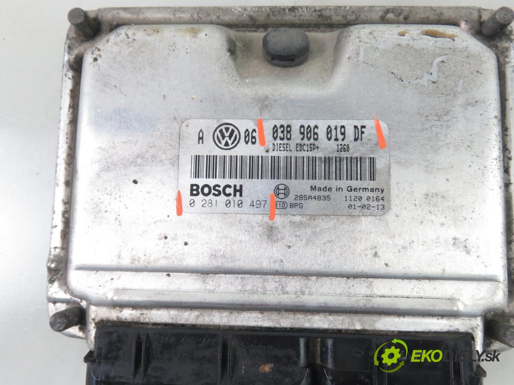 VW GOLF IV (1J1) HB 2001 74,00 1.9 TDI PD 101 - ATD 1896,00 Riadiaca jednotka Motor 0281010497 ; 038906019DF