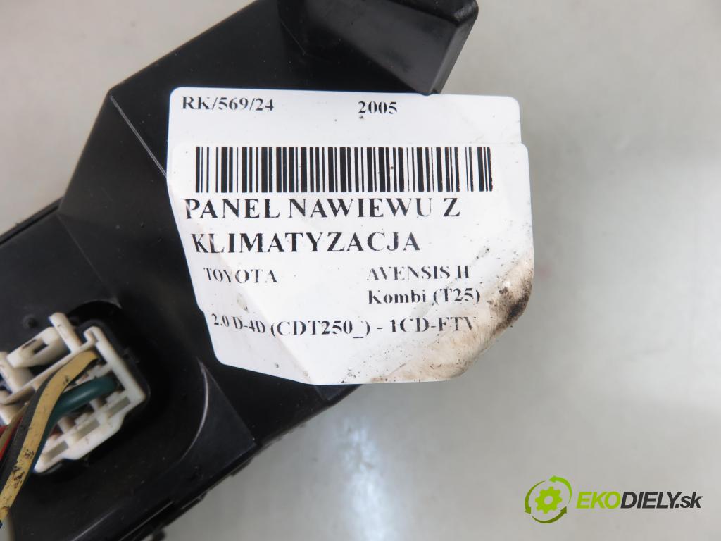 TOYOTA AVENSIS Kombi (_T25_) KOMBI 2005 85,00 2.0 D-4D 116 - 1CD-FTV 1995,00 Panel kúrenia KLIMATIZACE: 5590005100 ; 1465700733 ; MB1465700733