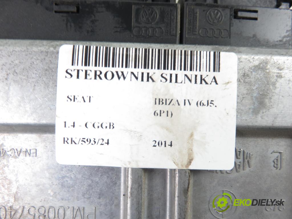 SEAT IBIZA IV (6J5, 6P1) HB 2014 63,00 1.4 - CGGB 1390,00 Riadiaca jednotka Motor 03C906014FB