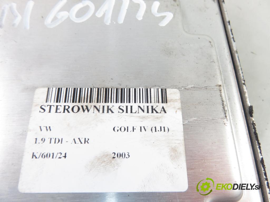 VW GOLF IV (1J1) HB 2003 74,00 1.9 TDI PD 101 - AXR 1896,00 Riadiaca jednotka Motor 038906019AT ; 0281010974