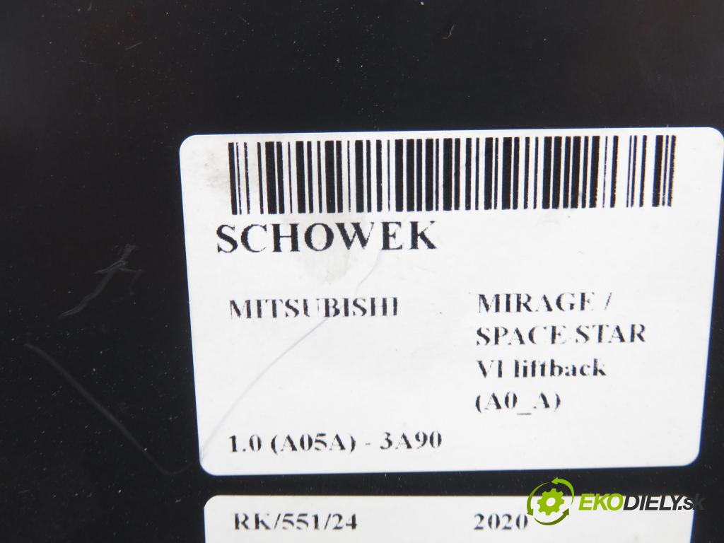 MITSUBISHI MIRAGE / SPACE STAR VI liftback (A0_A) HB 2020 52,00 1.0 12V R3 MIVEC 71 - 3A90 999,00 Priehradka, kastlík 8006A304XA