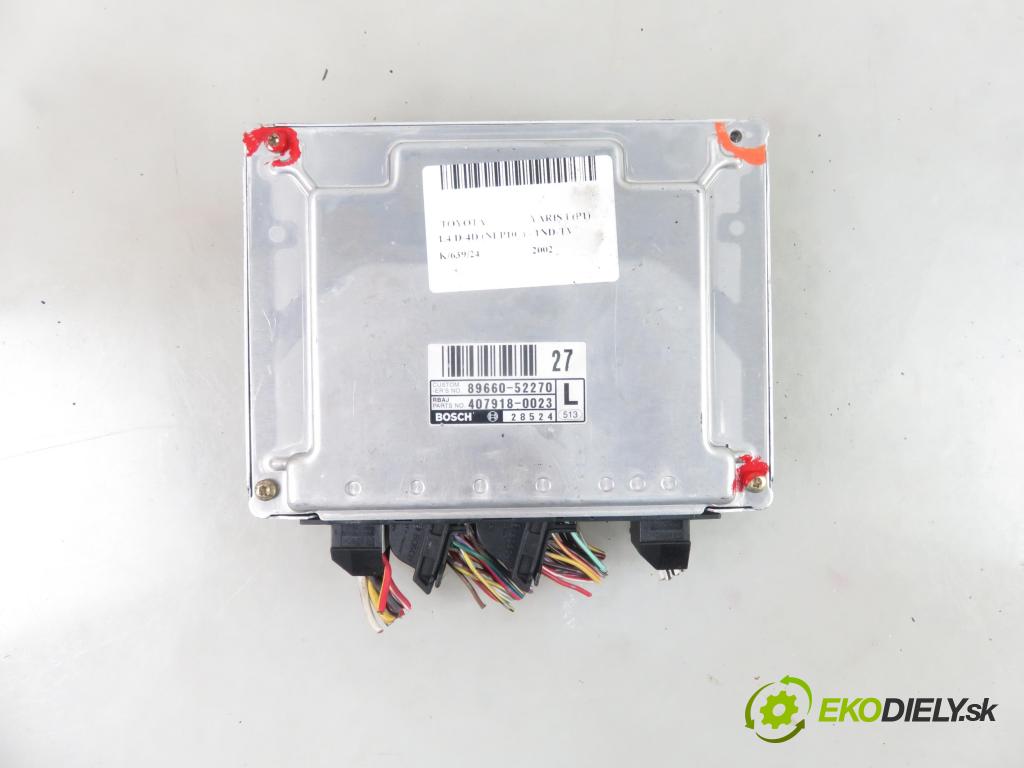 TOYOTA YARIS (_P1_) HB 2002 55,00 1.4 D-4D (NLP10_) - 1ND-TV 1364,00 Riadiaca jednotka Motor 8966052270 ; 4079180023