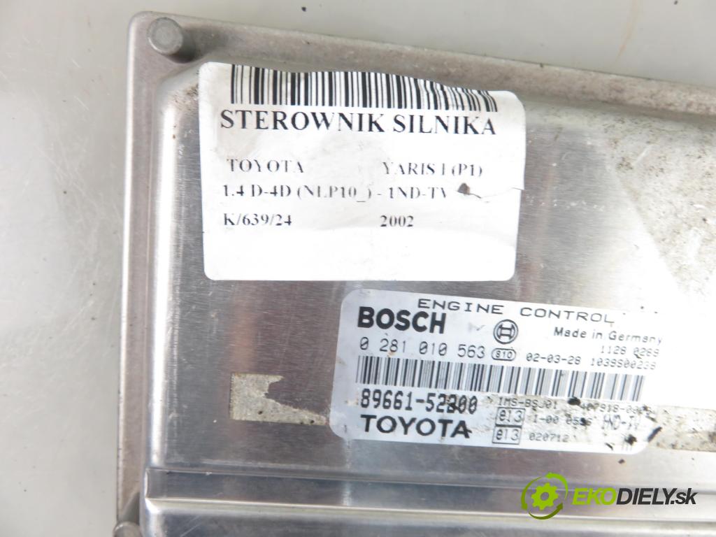 TOYOTA YARIS (_P1_) HB 2002 55,00 1.4 D-4D (NLP10_) - 1ND-TV 1364,00 Riadiaca jednotka Motor 8966052270 ; 4079180023