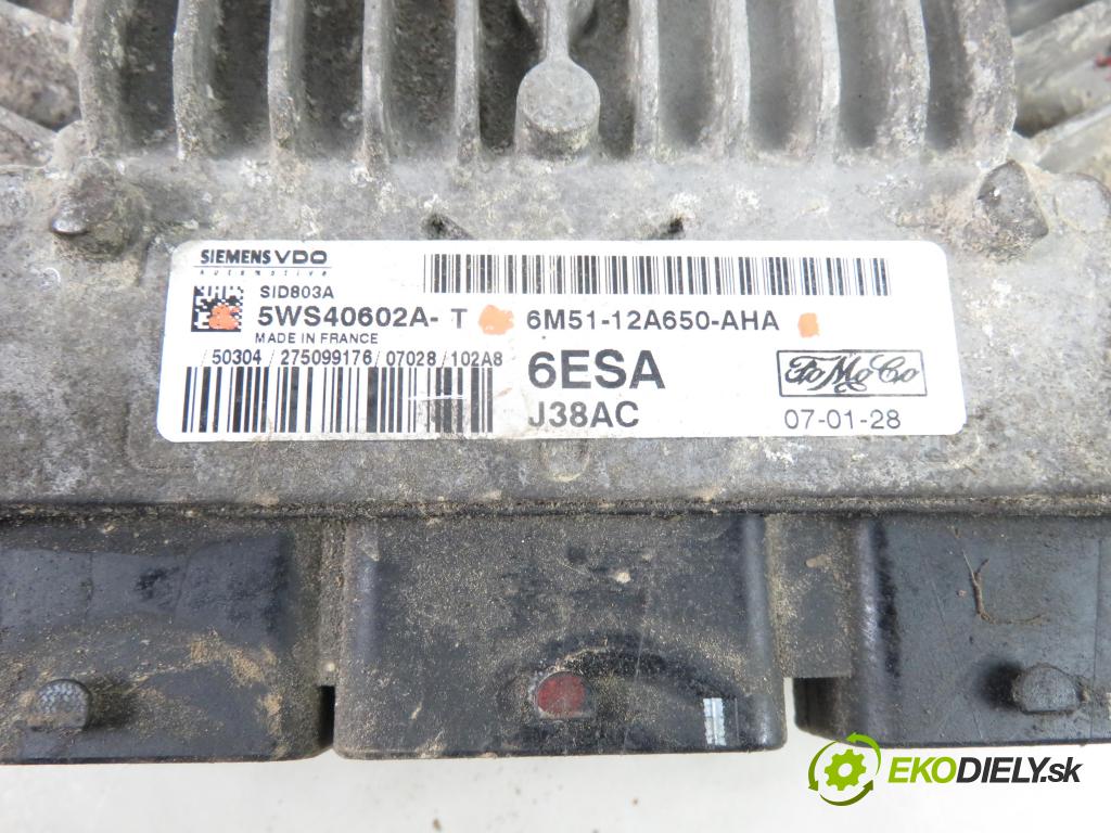 FORD FOCUS II Turnier (DA_, FFS, DS) KOMBI 2007 100,00 2.0 TDCi 136 - G6DA 1997,00 Riadiaca jednotka Motor 6M5112A650AHA ; 5WS40602AT