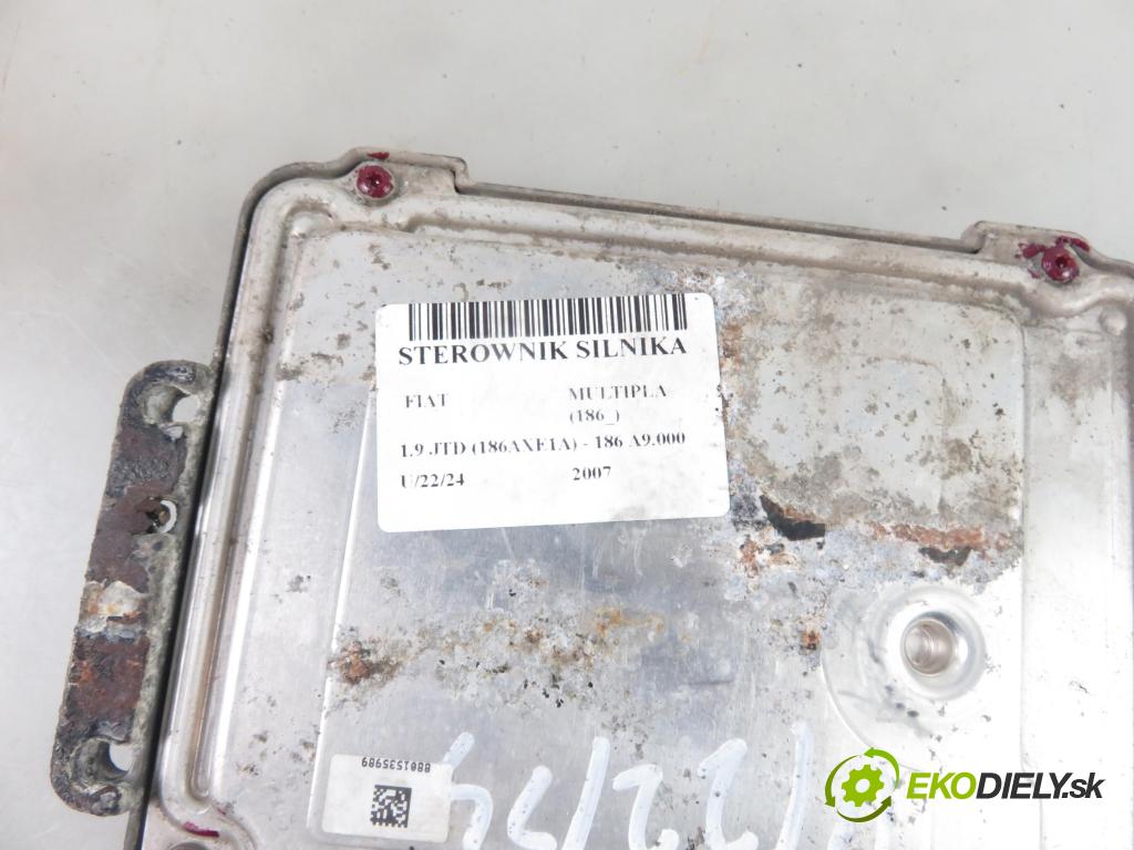 FIAT MULTIPLA (186_) MINIVAN 2007 88,00 1.9 JTD (186AXE1A) - 186 A9.000 1910,00 Riadiaca jednotka Motor 51807822 ; 0281012294