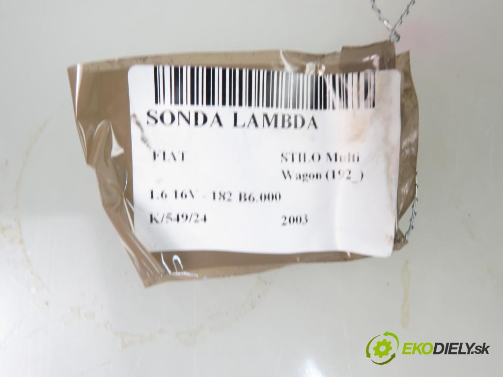 FIAT STILO Multi Wagon (192_) KOMBI 2003 76,00 1.6 16V - 182 B6.000 1596,00 sonda lambda OZA659EE31 (Lambda sondy)