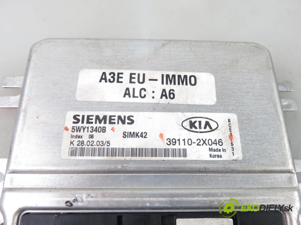 KIA RIO liftback (DC) HB 2003 60,00 1.3 82 1343,00 Riadiaca jednotka Motor 5WY1340B ; 391102X046
